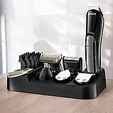 Професійний зручний триммер для волосся VGR 1000 mAh, поворотний триммер 3-12 мм з гребенями для бодігрумеру, фото 4