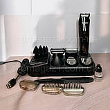 Професійний зручний триммер для волосся VGR 1000 mAh, поворотний триммер 3-12 мм з гребенями для бодігрумеру, фото 5