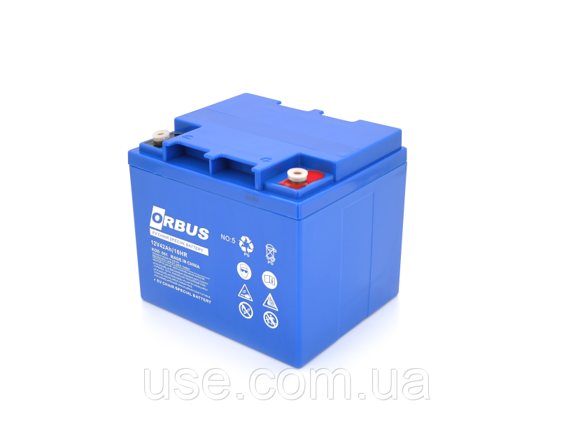Акумулятор 42Ач Gel, гелевий, 12 В, вольт, V, 42 Ah, а*год, ач, 12-42, 42 ампер-годин, АКБ, для ДБЖ