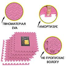 Мат-пазл (ластівчин хвіст) Cornix Mat Puzzle EVA 120 x 120 x 1 см XR-0230 Pink Poland, фото 5