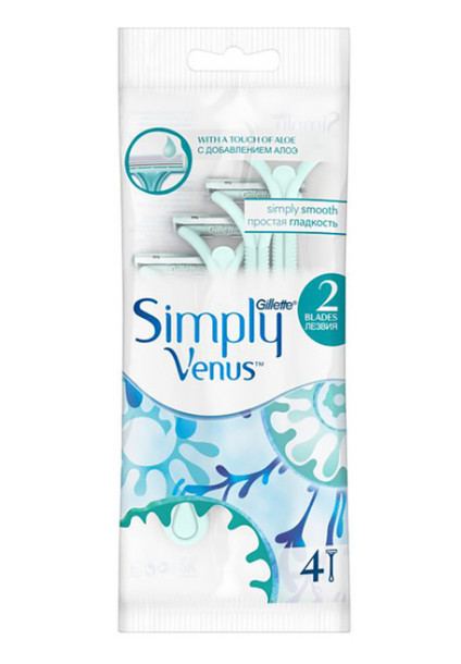Бритви одноразові Gillette Venus Simply 2 4 шт (3014260246693)