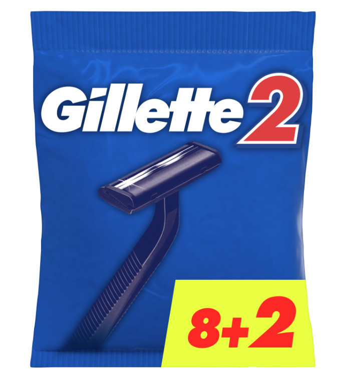 Бритви одноразові GILLETTE 2 8+2шт (7702018874293)