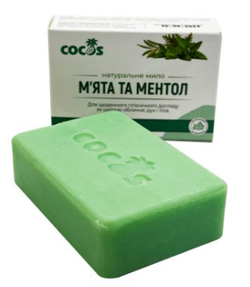 Мило ручної роботи Cocos М'ята і ментол тонізуюче 130 г