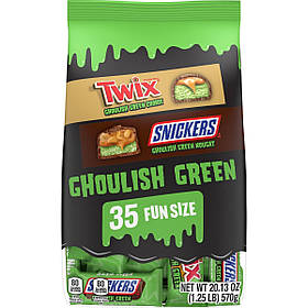 Шоколадні цукерки Twix & Snickers Ghoulish Green 570g
