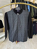 Бомбер кофта пряма IFC 6210 (батал) 1-5XL т-сіра