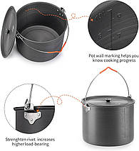 Туристична каструля-казанок Naturehike Camping NH19CJ003, 10 л (Grey), фото 2