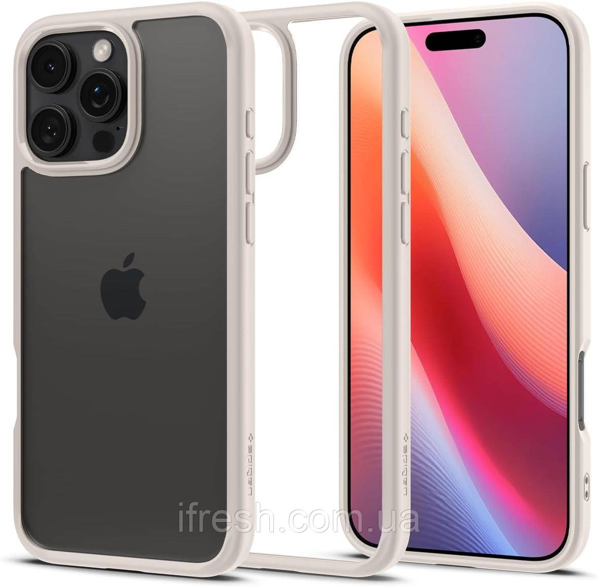 Чохол Spigen для iPhone 16 Pro Max - Ultra Hybrid, Natural Titanium (ACS08385)