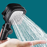 Лійка для душу високого тиску з 4 режимами подачі води водозберігаюча душова насадка, фото 10