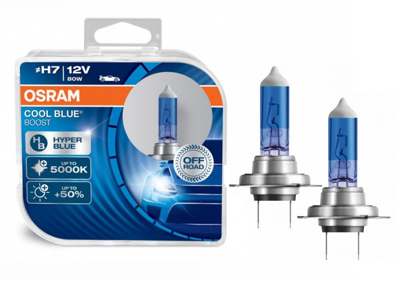 Комплект галогенових ламп Osram 62210CBB Cool Blue Booster H7 80W 12V PX26D 10X2 HardDuopet