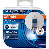 Комплект галогенових ламп Osram 62193CBB Cool Blue Boost PLUS H4 100/90W 12V P43T 10X2 HardDuopet, фото 3