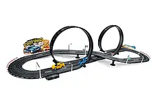 Автотрек KC-6605B, класична гоночна траса для двох гравців, з машинками, пультами, живлення від мережі, фото 3