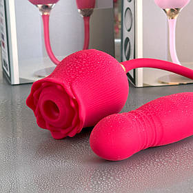 НОВЫЙ Подвійний вакуумний пульсуючий вібростимулятор Троянда