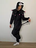 Сплошная пижама кигуруми Куроми Kuromi. Аниме-комбинезон черный