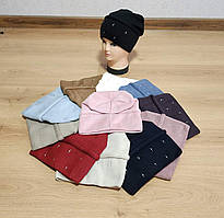 Шапки жіночі, на флісі (універсальний) купити гуртом від складу 7 км Одеса