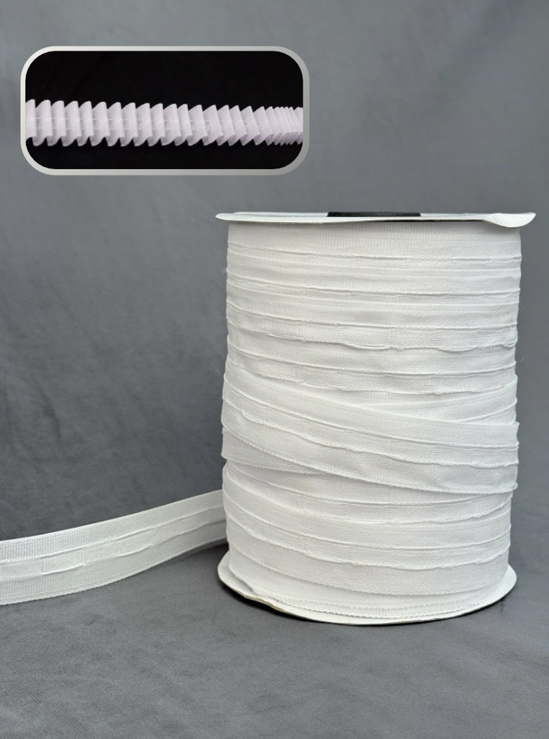 Вузька тасьма білого кольору (2.5 см), фото 1