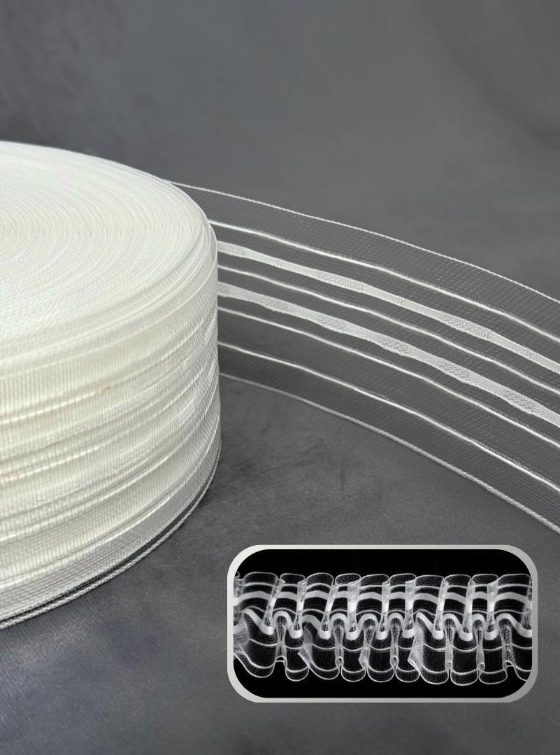 Широка прозора тасьма на основі  органзи (6 см), фото 1