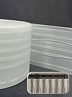 Широка тасьма для тюлі, штор зборка "лапки" (широка 10 см)