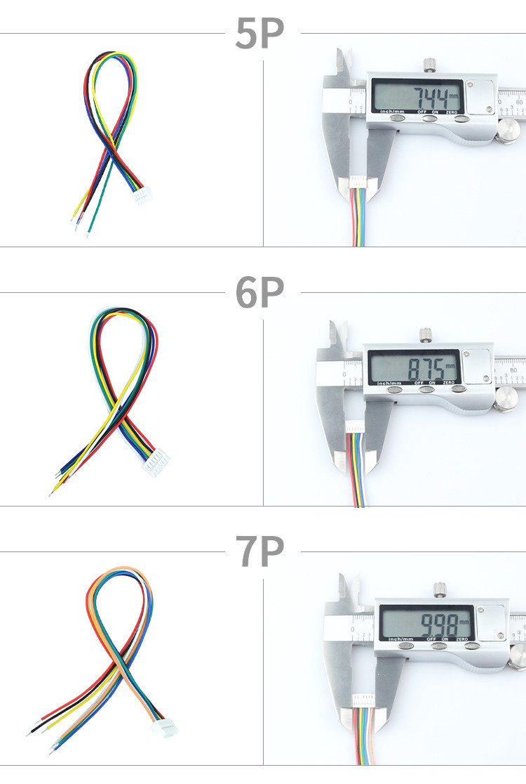 ПВХ кабель 28AWG 200мм с разъемом JST GH1.25 Female