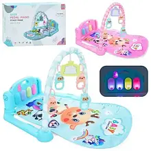 Килимок для новонароджених Baby Pedal Piano 804A (звук, світло, піаніно, підвісні іграшки)