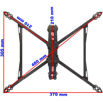 Рама для дрону FPV Mark 4 V3 (10 дюймів, карбонова)