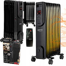 Оливний радіатор, нагрівач Camry CR 7812 (1500 Вт, пульт, дисплей, таймер, 7 ребер, Польща)