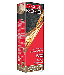 Відтінковий бальзам для волосся Vip's Prestige BeColor BC 01 чорний діамант 100 ml