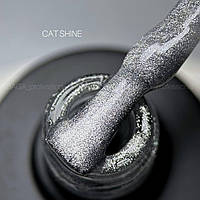 Гель-лак для нігтів Saga Cat Shine "котяче око" срібло, 8 мл