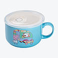 Кружка бульйонниця керамічна з пластиковою кришкою 770 мл для супу та локшини Peppa Pig Lugi, фото 2