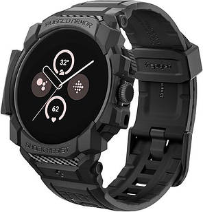 Чохол - ремінець Spigen Rugged Armor Pro Black Google Pixel Watch 3 (45mm) Band