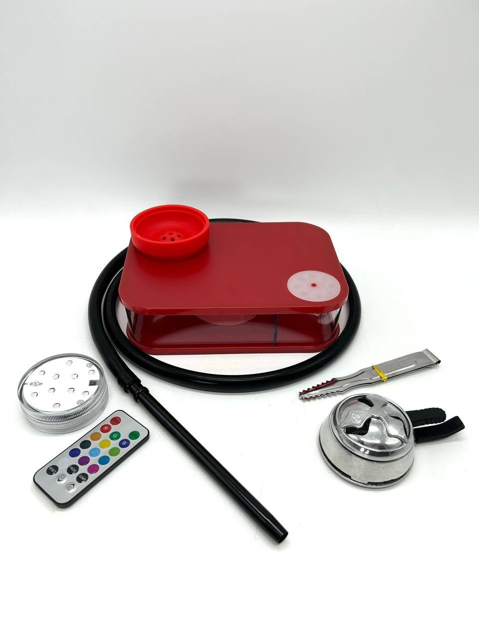 Кальян Capsule Капсула з силіконовим шлангом, колбою, шахтою, мудштуком  Red матовий