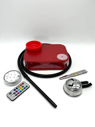 Кальян Capsule Капсула з силіконовим шлангом, колбою, шахтою, мудштуком  Red матовий, фото 1