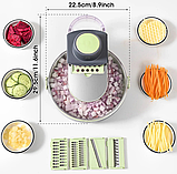 Універсальна багатофункціональна Терка-Овочерізка Vegetable Cutter 9в1, фото 6
