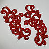 Нашивні лейси , 18х9 см, колір Red, 1 пара ., фото 4