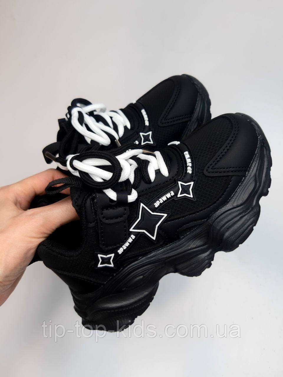 Кросівки для дівчинки Apawwa 778-1 black чорні р.37, фото 1