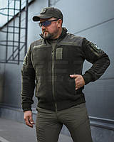 Кофта фліс тактична під резинку хакі