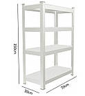 Стелаж металевий для дому, кухні, ванної кімнати, балкона, комори 150x70x30 Розбірні стелажі для гаража, фото 2