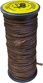 Нитка капронова для ручного шиття підошви, взуття, шкіри, документів текс-375 100м. Коричнева