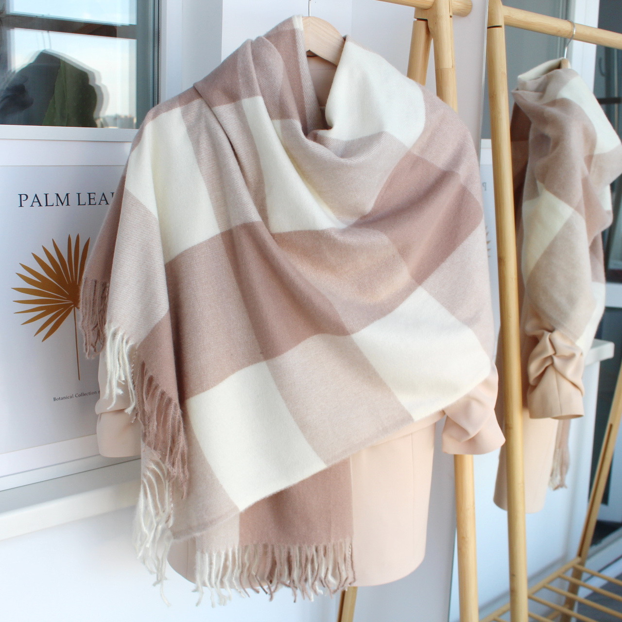 Кашеміровий шарф у клітку "Лана" 138017, фото 1