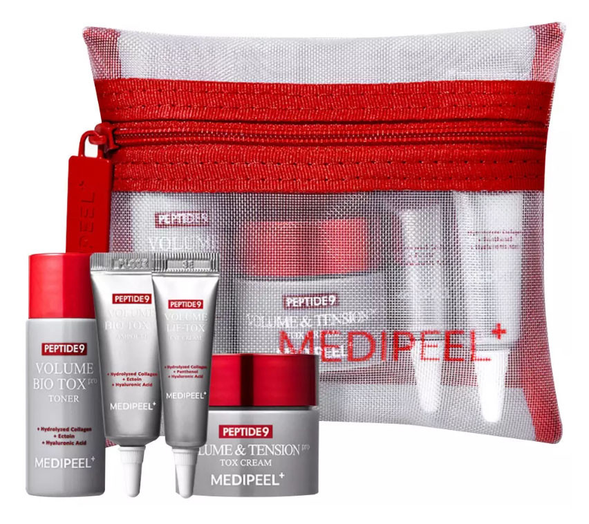 Набір мініатюр антивікової косметики Medi-Peel Peptide 9 Volume Bio Tox Trial Kit 4 + 10 + 20 мл + 10 г