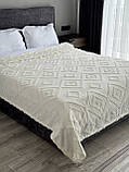 Покривало "Олаф", 100% cotton, молочний колір (Розміри і кольори в асортименті), фото 3