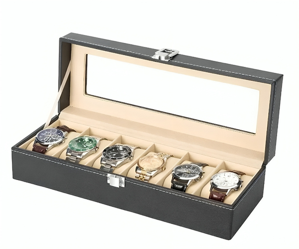 Шкатулка для часов из кожи большая унисекс 30-11-8cm, шкатулка мужская ...