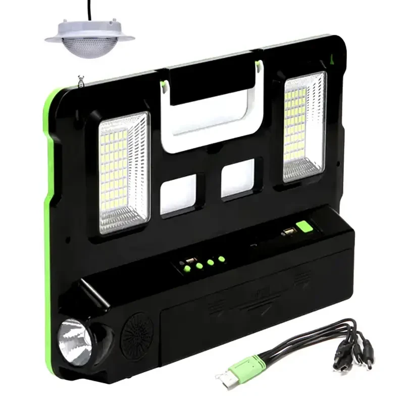 🧡LED Ліхтар Solar Lighting System GD-7720, з сонячною панеллю, повербанк, FM радіо, фото 1