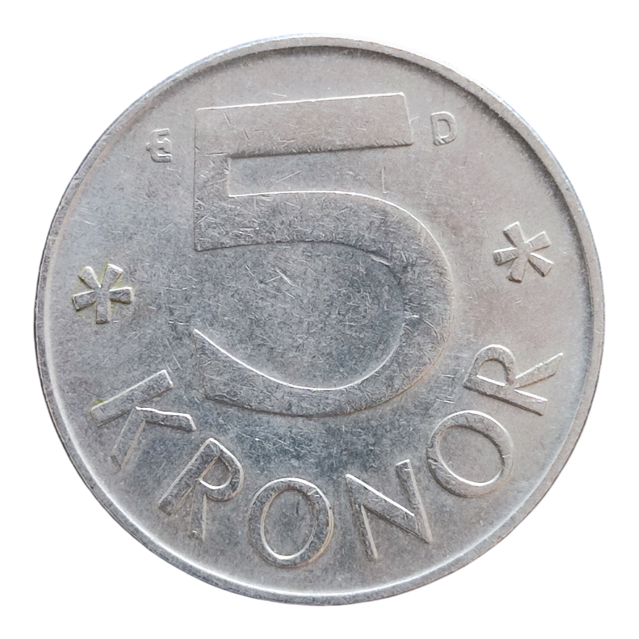 Швеція 5 крон, 1989