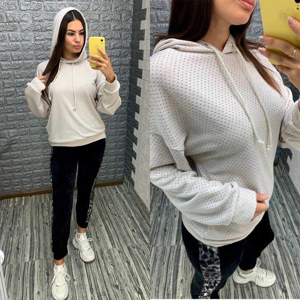 Стильна кофта з капюшоном