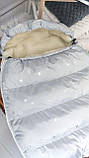 Зимовий конверт-чохол на овчині в коляску чохол в люльку конверт на виписку, фото 2