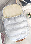 Зимовий конверт-чохол на овчині в коляску чохол в люльку конверт на виписку, фото 4