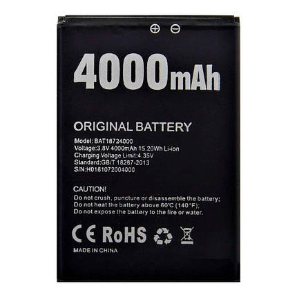 Акумулятор Doogee BAT18724000 (4000 mAh), фото 1