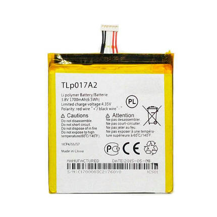 Акумулятор Alcatel TLp017A1 / TLp017A2 (1700 mAh), фото 1