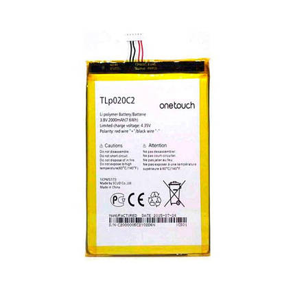 Акумулятор Alcatel TLp020C1 / TLp020C2 (2000 mAh), фото 1