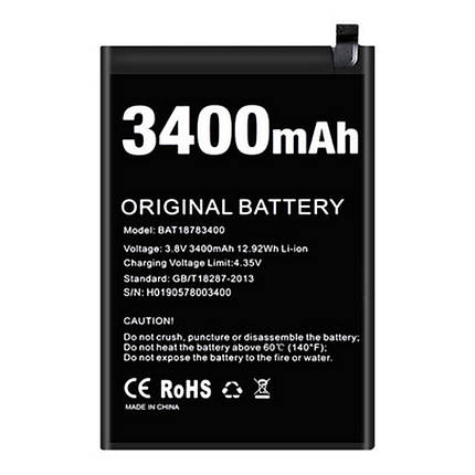 Акумулятор Doogee BAT18783400 для Doogee Y8 (3400 mAh), фото 1
